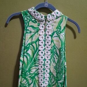 Lilly Pulitzer Green and White Mini Dress